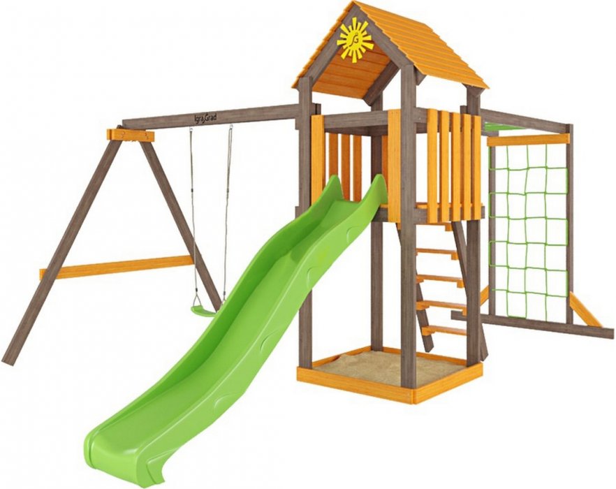 Деревянная детская площадка Игруня 3 DIY